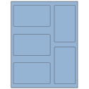 2.7656" x 4.7656" Pastel Blue Rectangular Sheet Labels