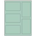 2.7656" x 4.7656" Pastel Green Rectangular Sheet Labels