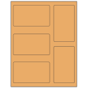 2.7656" x 4.7656" Pastel Orange Rectangular Sheet Labels