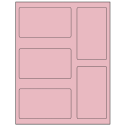 2.7656" x 4.7656" Pastel Pink Rectangular Sheet Labels