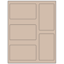 2.7656" x 4.7656" Pastel Tan Rectangular Sheet Labels