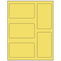 2.7656" x 4.7656" Pastel Yellow Rectangular Sheet Labels