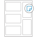 2.7656" x 4.7656" White Rectangular Sheet Labels - Removable Adhesive