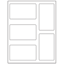 2.7656" x 4.7656" White Vinyl Drum Rectangular Sheet Labels