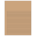 7.625" x 0.375" Brown Kraft Rectangular Sheet Labels