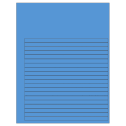 7.625" x 0.375" Fluorescent Blue Rectangular Sheet Labels