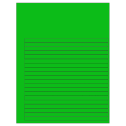 7.625" x 0.375" Fluorescent Green Rectangular Sheet Labels