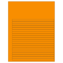 7.625" x 0.375" Fluorescent Orange Rectangular Sheet Labels