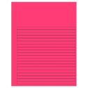 7.625" x 0.375" Fluorescent Pink Rectangular Sheet Labels