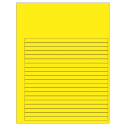 7.625" x 0.375" Fluorescent Yellow Rectangular Sheet Labels