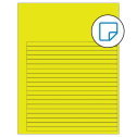 7.625" x 0.375" Fluorescent Yellow Rectangular Sheet Labels - Removable Adhesive