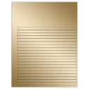 7.625" x 0.375" Gold Foil Rectangular Sheet Labels