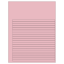 7.625" x 0.375" Pastel Pink Rectangular Sheet Labels