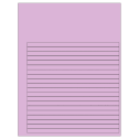 7.625" x 0.375" Pastel Purple Rectangular Sheet Labels