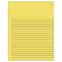 7.625" x 0.375" Pastel Yellow Rectangular Sheet Labels