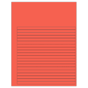 7.625" x 0.375" Red Rectangular Sheet Labels