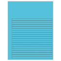 7.625" x 0.375" Turquoise Rectangular Sheet Labels
