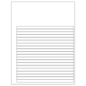 7.625" x 0.375" White Vinyl Drum Rectangular Sheet Labels