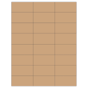 2.83" x 1.375" Brown Kraft Rectangular Sheet Labels