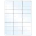 2.83" x 1.375" Crystal Clear Rectangular Sheet Labels