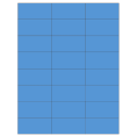 2.83" x 1.375" Fluorescent Blue Rectangular Sheet Labels