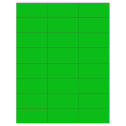2.83" x 1.375" Fluorescent Green Rectangular Sheet Labels
