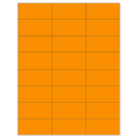 2.83" x 1.375" Fluorescent Orange Rectangular Sheet Labels