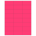 2.83" x 1.375" Fluorescent Pink Rectangular Sheet Labels