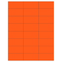 2.83" x 1.375" Fluorescent Red Rectangular Sheet Labels
