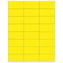 2.83" x 1.375" Fluorescent Yellow Rectangular Sheet Labels