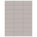 2.83" x 1.375" Gray Rectangular Sheet Labels
