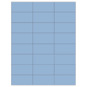 2.83" x 1.375" Pastel Blue Rectangular Sheet Labels