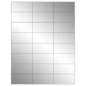 2.83" x 1.375" Silver Foil Rectangular Sheet Labels