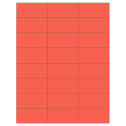 2.83" x 1.375" Red Rectangular Sheet Labels