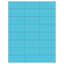 2.83" x 1.375" Turquoise Rectangular Sheet Labels