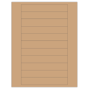 6" x 0.946" Brown Kraft Rectangular Sheet Labels