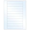 6" x 0.946" Crystal Clear Rectangular Sheet Labels