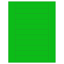 6" x 0.946" Fluorescent Green Rectangular Sheet Labels