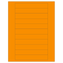 6" x 0.946" Fluorescent Orange Rectangular Sheet Labels