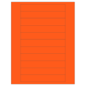 6" x 0.946" Fluorescent Red Rectangular Sheet Labels