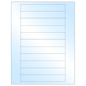 6" x 0.946" White Premium High Gloss Rectangular Sheet Labels