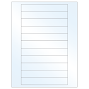 6" x 0.946" White Mid Gloss Rectangular Sheet Labels