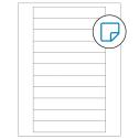 6" x 0.946" White Rectangular Sheet Labels - Removable Adhesive