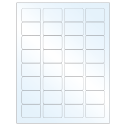 1.75" x 1.25" Crystal Clear Rectangular Sheet Labels
