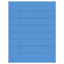 1.75" x 1.25" Fluorescent Blue Rectangular Sheet Labels