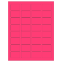 1.75" x 1.25" Fluorescent Pink Rectangular Sheet Labels