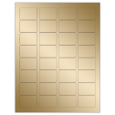 1.75" x 1.25" Gold Foil Rectangular Sheet Labels