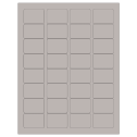 1.75" x 1.25" Gray Rectangular Sheet Labels
