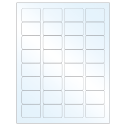 1.75" x 1.25" White Mid Gloss Rectangular Sheet Labels