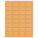 1.75" x 1.25" Pastel Orange Rectangular Sheet Labels